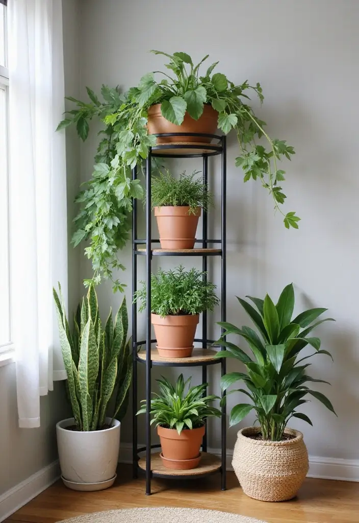 30 Indoor Plant Stand Ideas to Maximize Small Spaces 1 30 Indoor Plant Stand Ideas to Maximize Small Spaces - 1. Multi-tiered Plant Stand