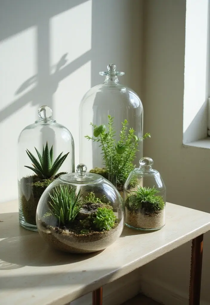 30 Indoor Plant Stand Ideas to Maximize Small Spaces 11 30 Indoor Plant Stand Ideas to Maximize Small Spaces - 11. Glass Plant Terrariums