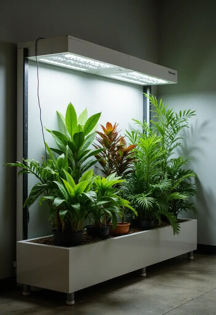 30 Indoor Plant Stand Ideas to Maximize Small Spaces 23 30 Indoor Plant Stand Ideas to Maximize Small Spaces - 23. Plant Stand with Integrated Lighting