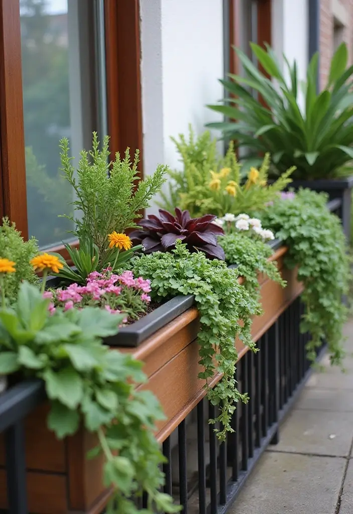 30 Indoor Plant Stand Ideas to Maximize Small Spaces 29 30 Indoor Plant Stand Ideas to Maximize Small Spaces - 29. Balcony Railing Planters