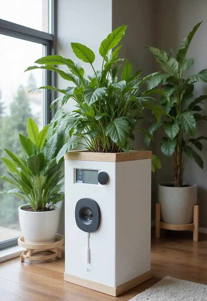 30 Indoor Plant Stand Ideas to Maximize Small Spaces 30 30 Indoor Plant Stand Ideas to Maximize Small Spaces - 30. Smart Planter Stands with Sensors