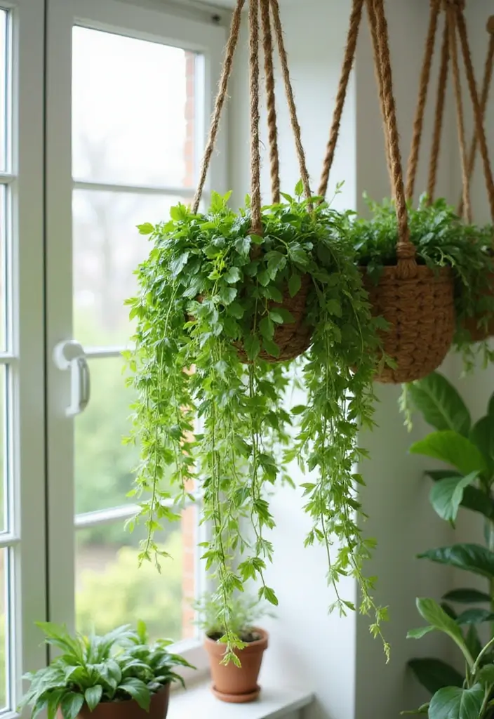 30 Indoor Plant Stand Ideas to Maximize Small Spaces 4 30 Indoor Plant Stand Ideas to Maximize Small Spaces - 4. Hanging Plant Baskets