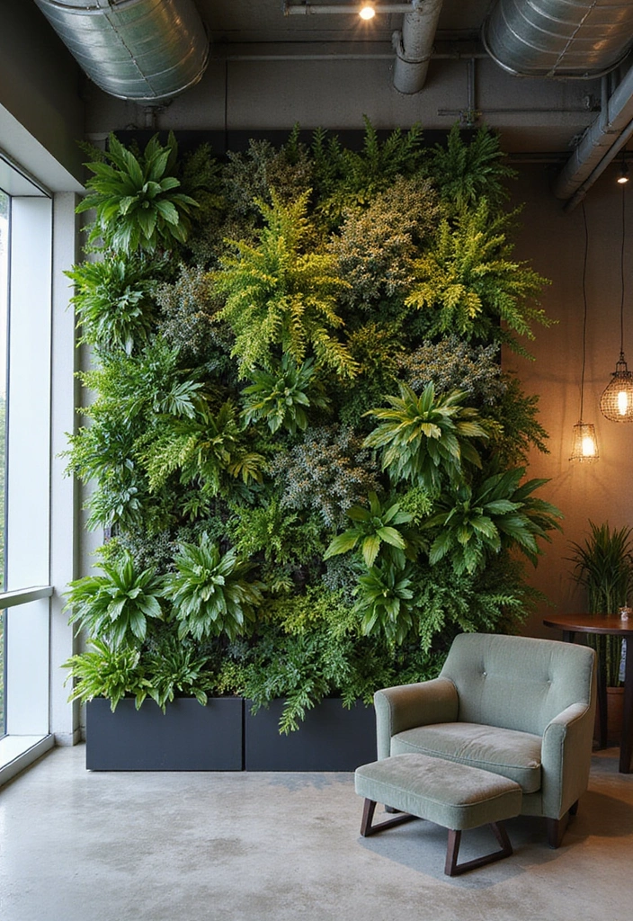30 Indoor Plant Wall Ideas for a Green Home Vibe - 14. Vertical Plant Wall Panels