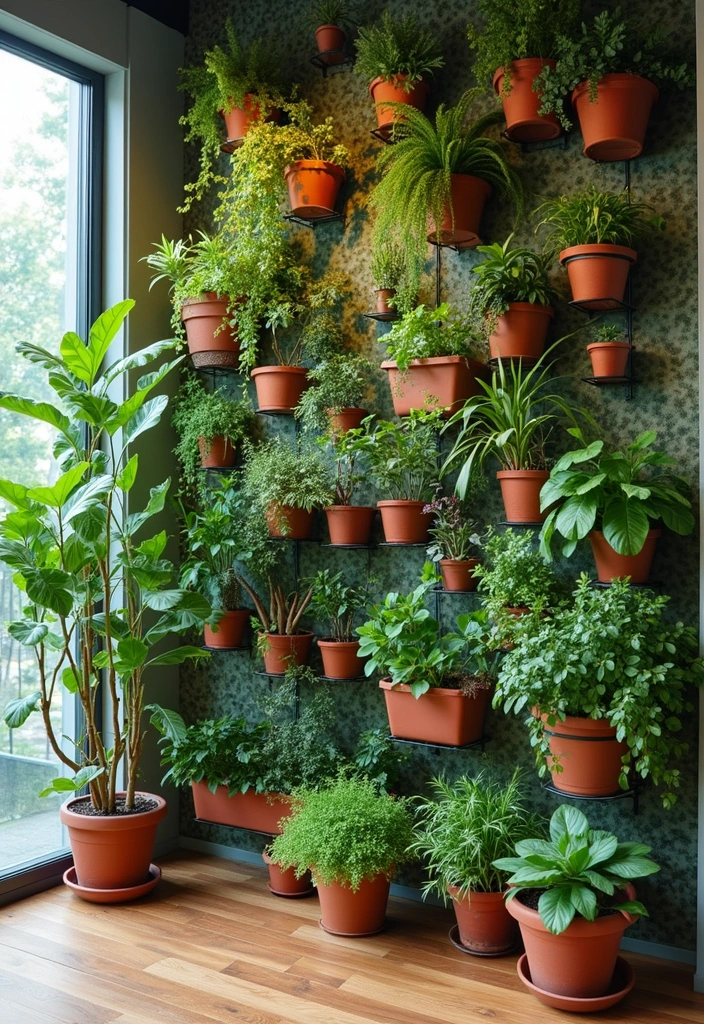 30 Indoor Plant Wall Ideas for a Green Home Vibe - 30. Indoor Plant Wall Mural