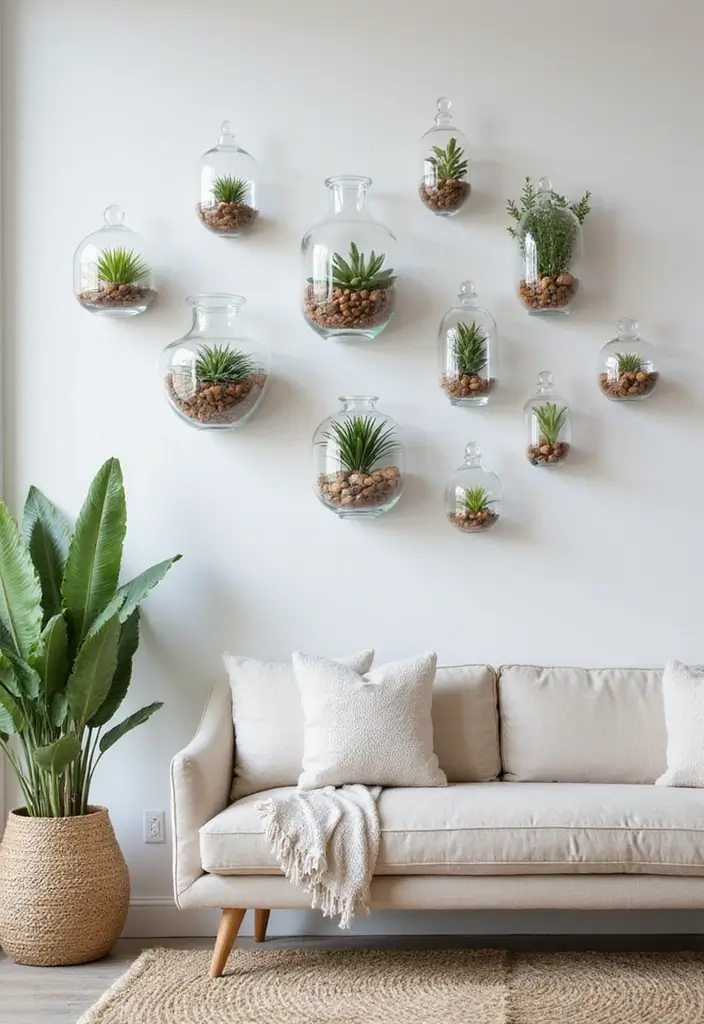 30 Indoor Plant Wall Ideas for a Green Home Vibe - 7. Terrarium Wall Art