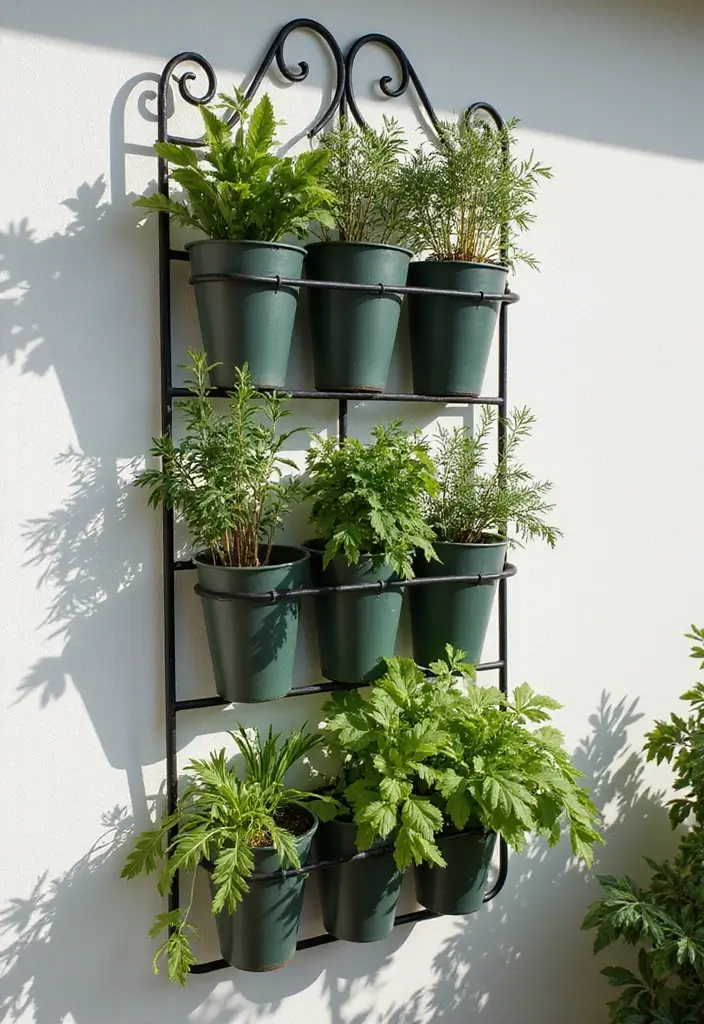30 Iron Plant Stand Ideas That Look Chic and Sturdy 29 30 Iron Plant Stand Ideas That Look Chic and Sturdy - 29. Vertical Wall Planter Iron Stand