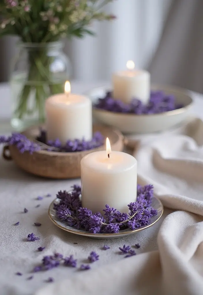 30 Lavender Plant Aesthetic Inspirations for Relaxing Spaces 11 30 Lavender Plant Aesthetic Inspirations for Relaxing Spaces - 11. Lavender Scented Candles