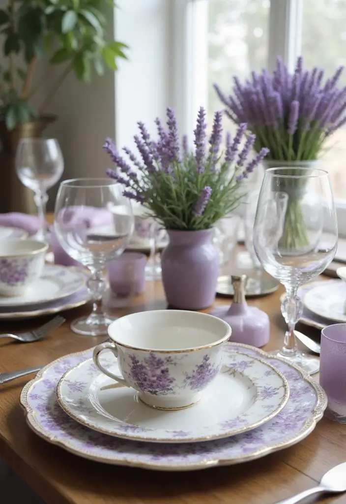 30 Lavender Plant Aesthetic Inspirations for Relaxing Spaces 21 30 Lavender Plant Aesthetic Inspirations for Relaxing Spaces - 21. Lavender-Inspired Table Settings