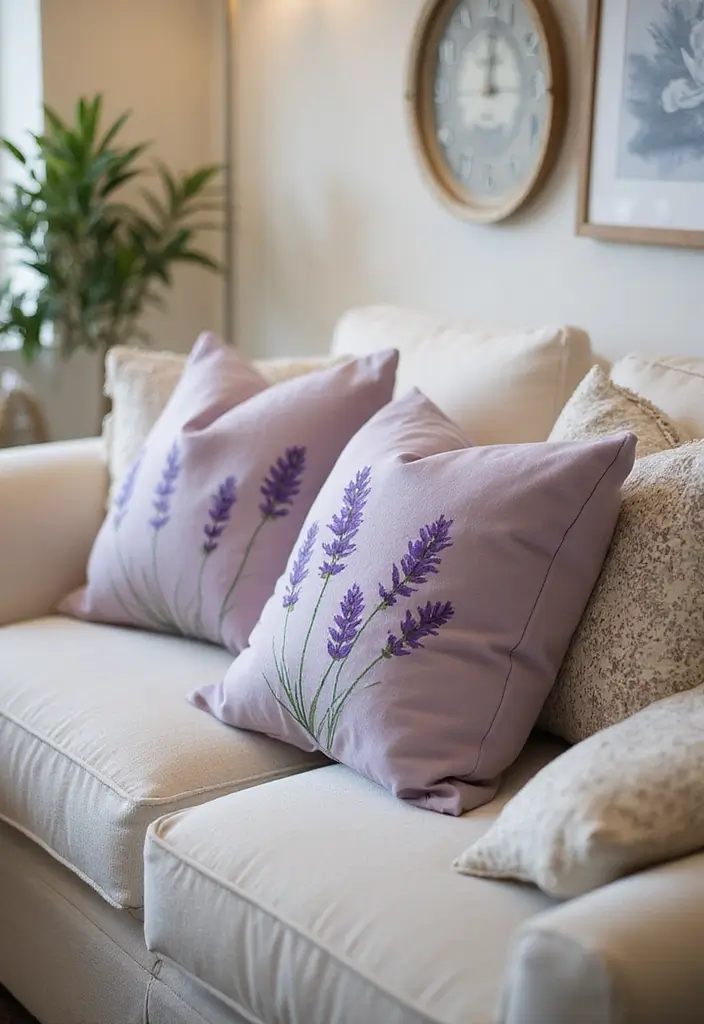 30 Lavender Plant Aesthetic Inspirations for Relaxing Spaces 23 30 Lavender Plant Aesthetic Inspirations for Relaxing Spaces - 23. Lavender-Inspired Pillows