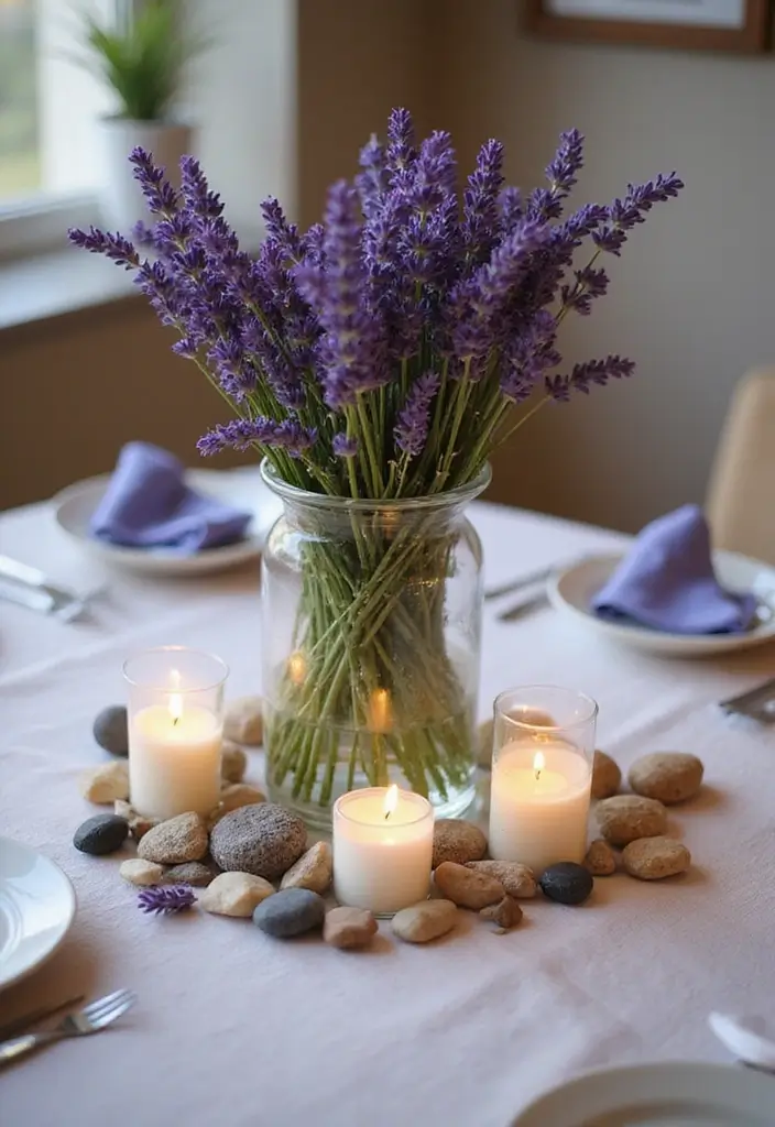 30 Lavender Plant Aesthetic Inspirations for Relaxing Spaces 3 30 Lavender Plant Aesthetic Inspirations for Relaxing Spaces - 3. Lavender Centerpiece