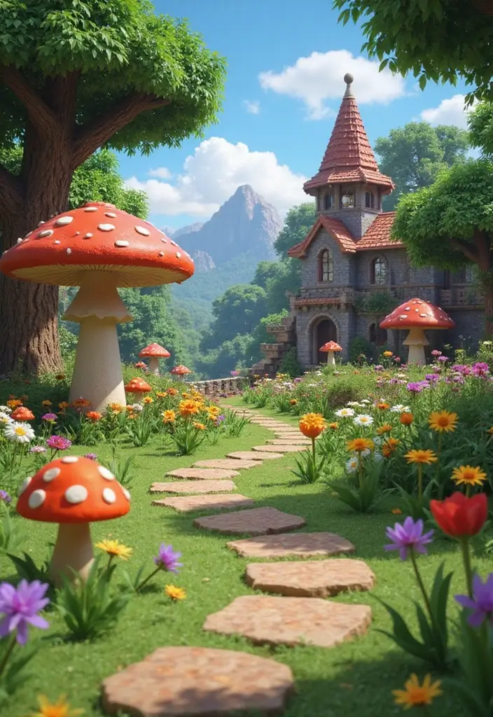 30 Minecraft Plant Ideas for Creative Builds 21 30 Minecraft Plant Ideas for Creative Builds - 21. Fairy Tale Garden: Whimsical Paths
