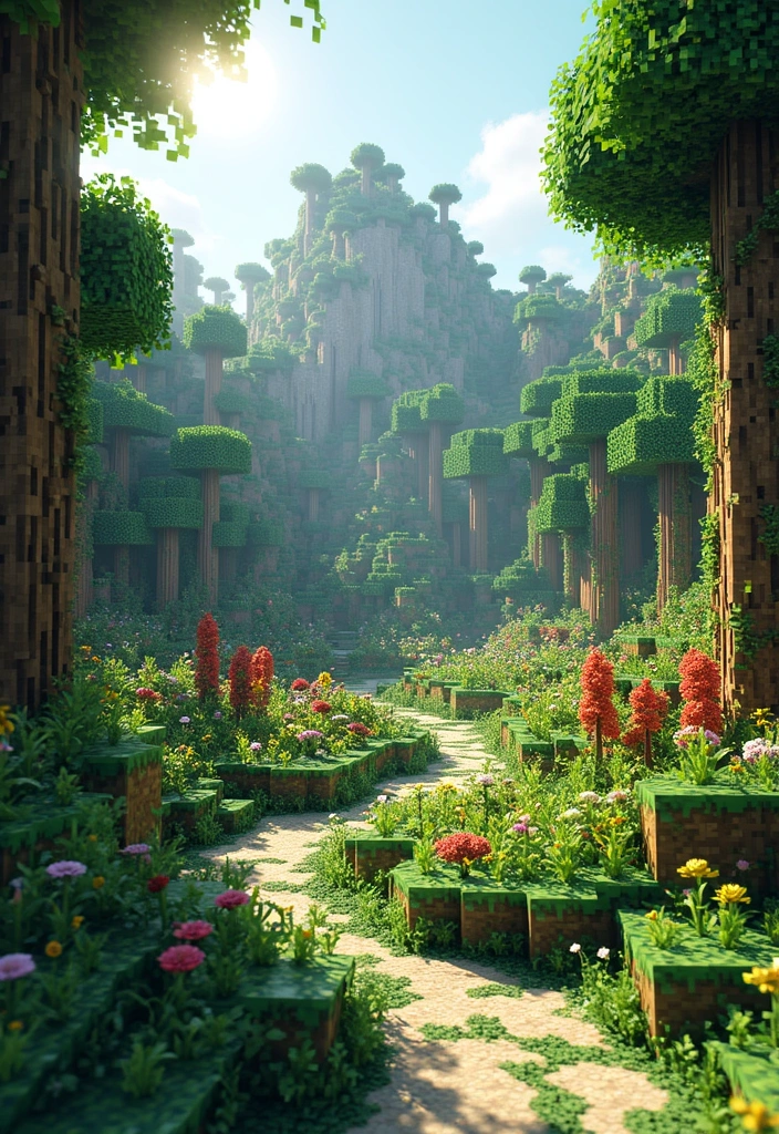 30 Minecraft Plant Ideas for Creative Builds 30 30 Minecraft Plant Ideas for Creative Builds - 30. Sculptural Gardens: Art in Nature