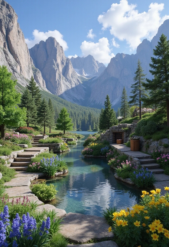 30 Minecraft Plant Ideas for Creative Builds 4 30 Minecraft Plant Ideas for Creative Builds - 4. Mountain Garden: Alpine Flowers