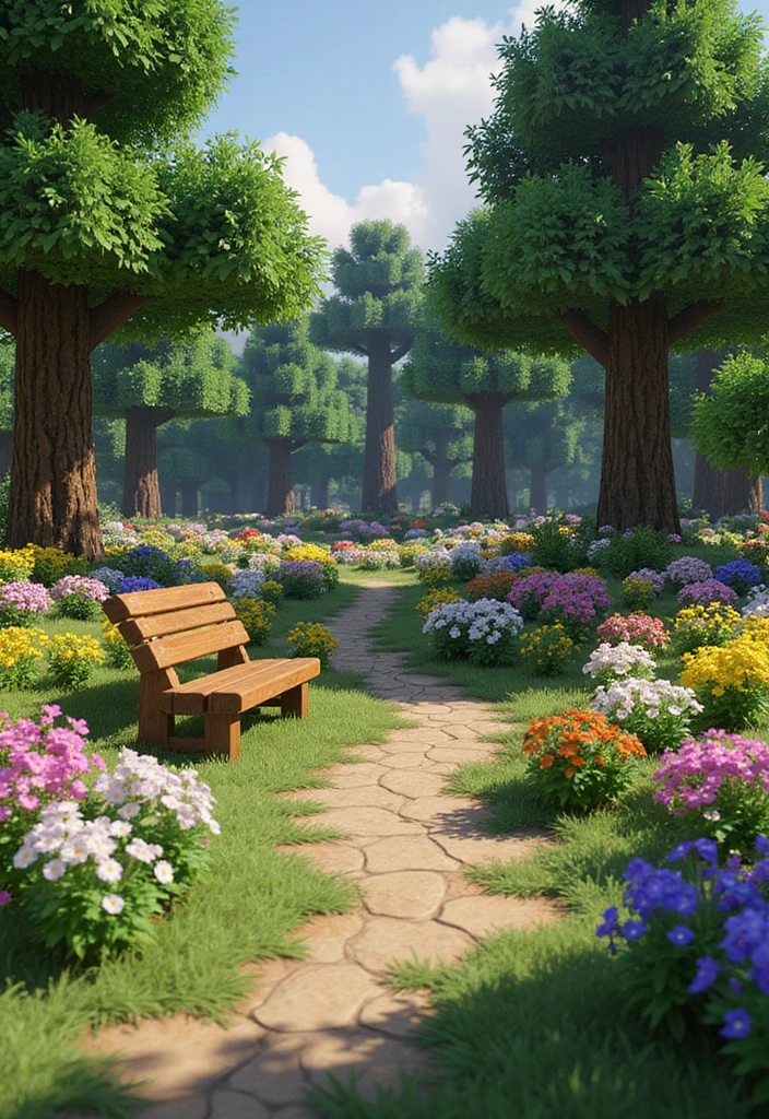 30 Minecraft Plant Ideas for Creative Builds 9 30 Minecraft Plant Ideas for Creative Builds - 9. Woodland Retreat: Flower Gardens