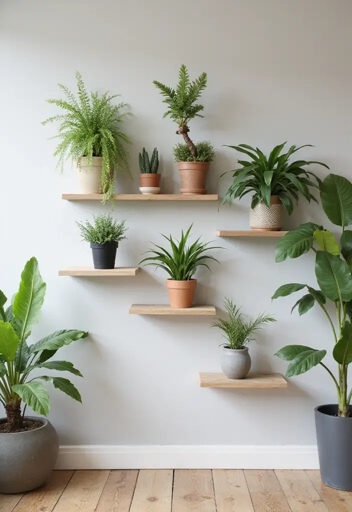 30 Money Plant Decor Ideas Inspired by Indian Homes 8 30 Money Plant Decor Ideas Inspired by Indian Homes - 8. Floating Plant Shelves