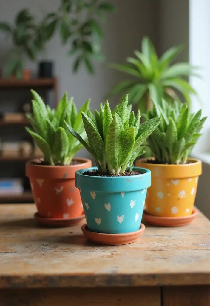 30 Money Plant Decor Ideas Inspired by Indian Homes 9 30 Money Plant Decor Ideas Inspired by Indian Homes - 9. Colorful Pot Arrangements