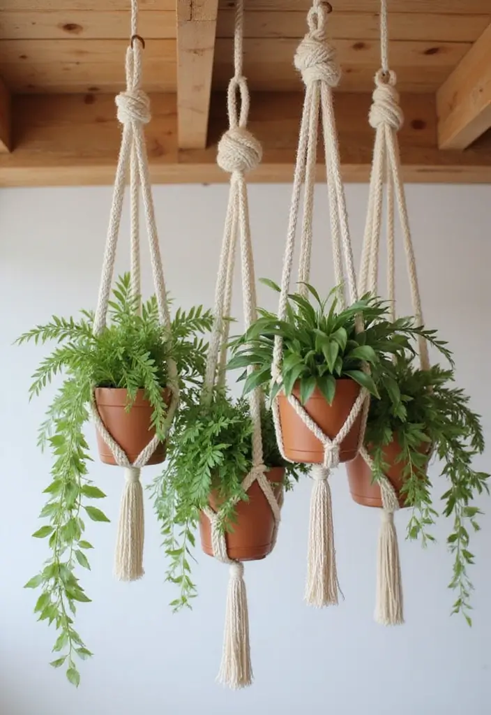 30 Money Plant Hanging Ideas for Good Luck and Style 1 30 Money Plant Hanging Ideas for Good Luck and Style - 1. Macrame Plant Hangers
