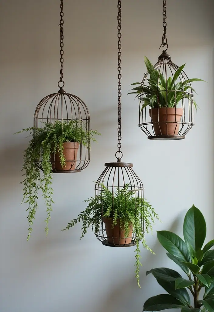 30 Money Plant Hanging Ideas for Good Luck and Style 24 30 Money Plant Hanging Ideas for Good Luck and Style - 24. Hanging Cages