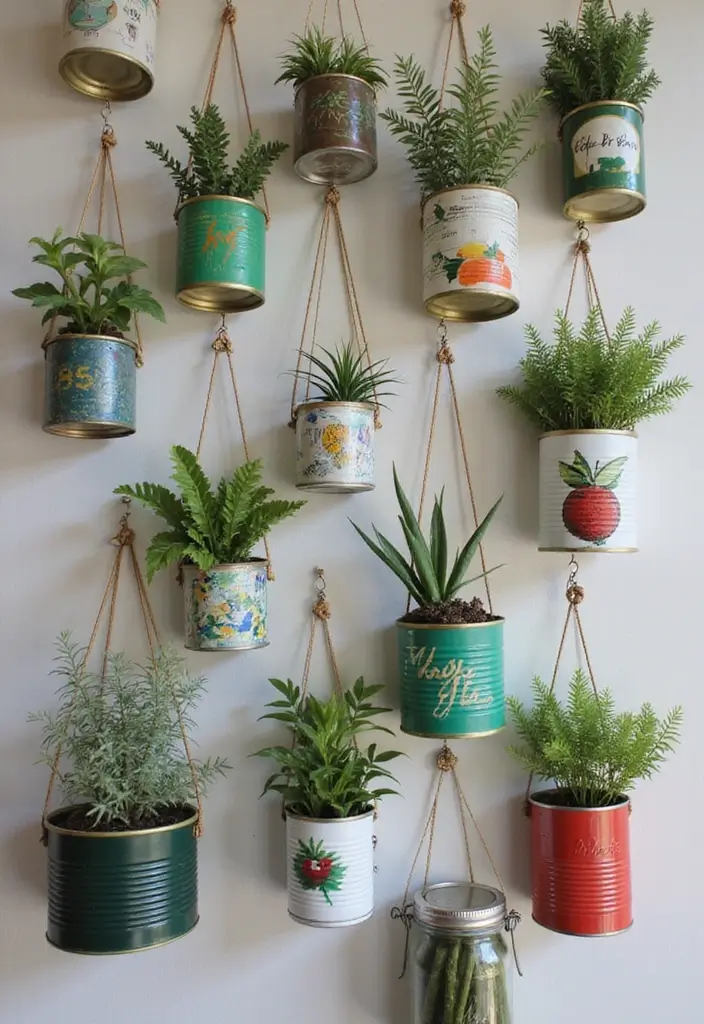 30 Money Plant Hanging Ideas for Good Luck and Style 4 30 Money Plant Hanging Ideas for Good Luck and Style - 4. Recycled Containers