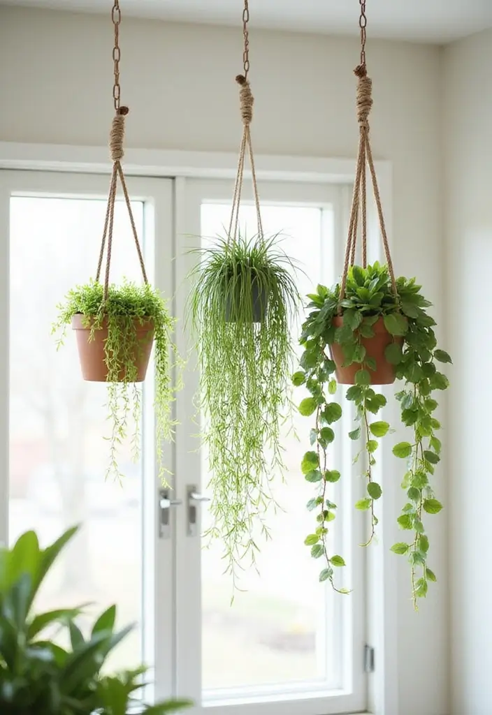 30 Money Plant Hanging Ideas for Good Luck and Style 5 30 Money Plant Hanging Ideas for Good Luck and Style - 5. Ceiling Hooks