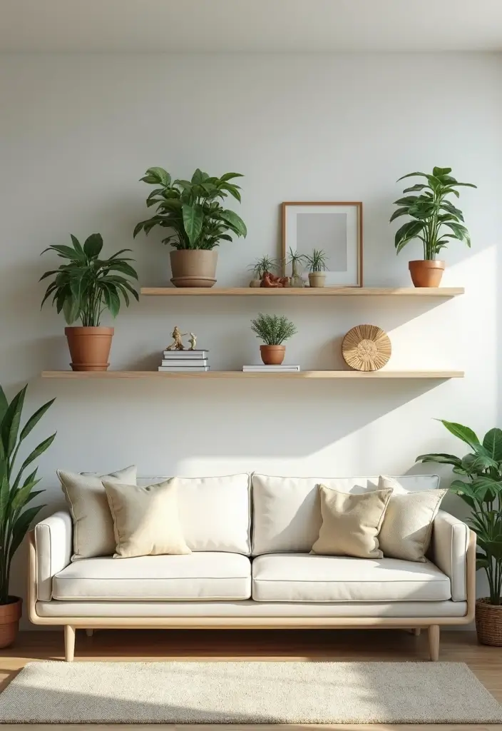 30 Money Plant Hanging Ideas for Good Luck and Style 6 30 Money Plant Hanging Ideas for Good Luck and Style - 6. Floating Shelves