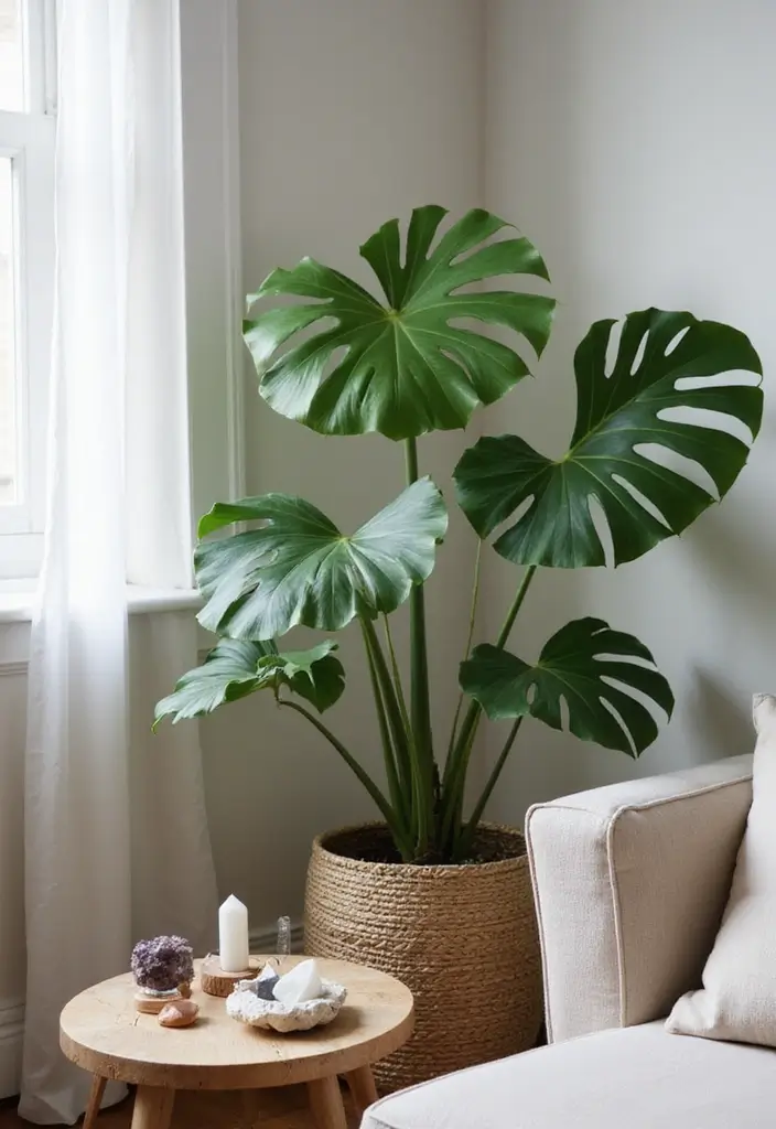 30 Monstera Plant Aesthetic Ideas for Modern Homes 10 30 Monstera Plant Aesthetic Ideas for Modern Homes - 10. Monstera for Feng Shui