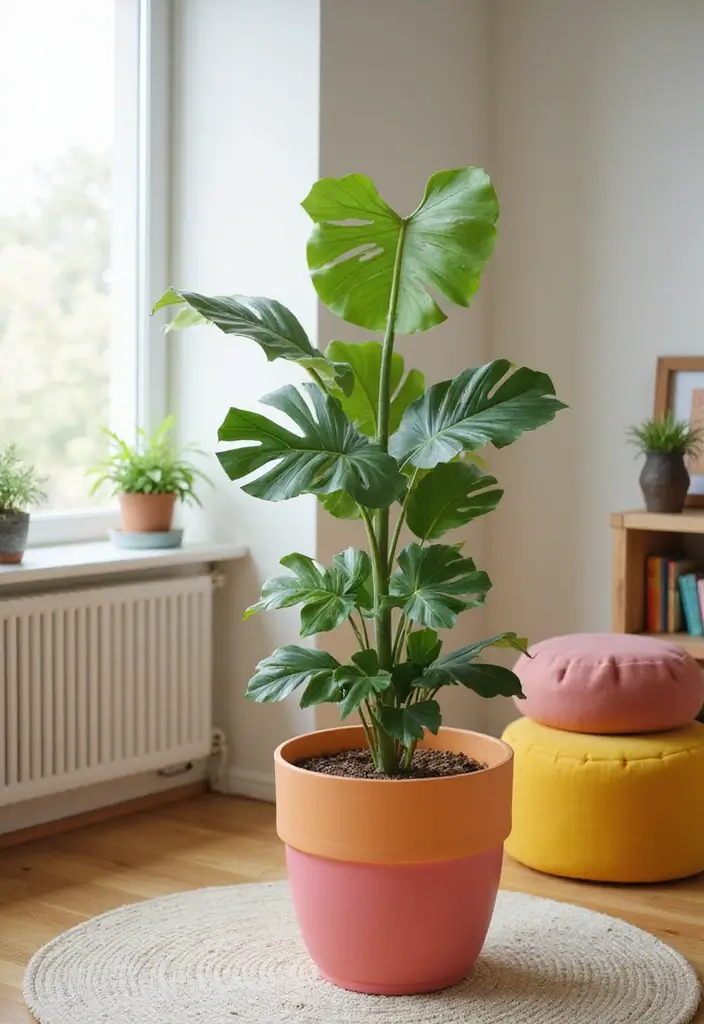 30 Monstera Plant Aesthetic Ideas for Modern Homes 13 30 Monstera Plant Aesthetic Ideas for Modern Homes - 13. Monstera in a Kid's Room