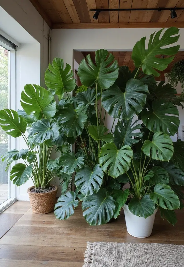 30 Monstera Plant Aesthetic Ideas for Modern Homes 20 30 Monstera Plant Aesthetic Ideas for Modern Homes - 20. Monstera as a Room Divider