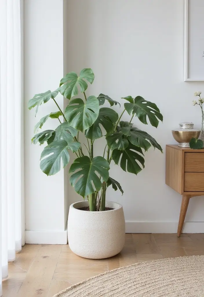 30 Monstera Plant Aesthetic Ideas for Modern Homes 22 30 Monstera Plant Aesthetic Ideas for Modern Homes - 22. Monstera in a Nordic Setting