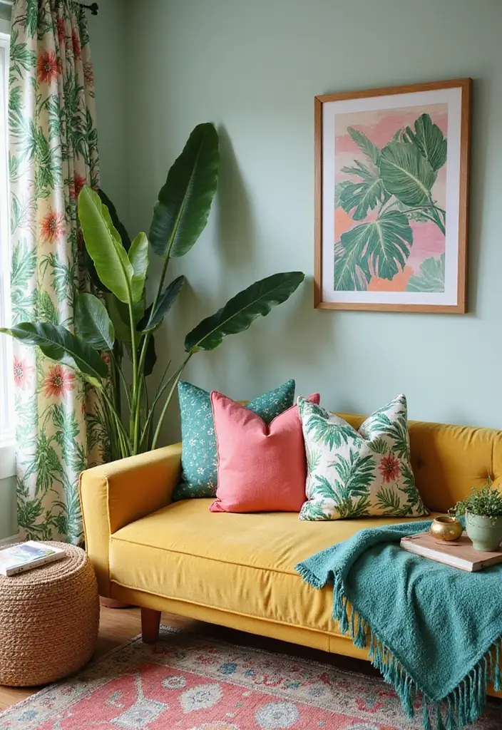 30 Monstera Plant Aesthetic Ideas for Modern Homes 23 30 Monstera Plant Aesthetic Ideas for Modern Homes - 23. Monstera and Tropical Prints