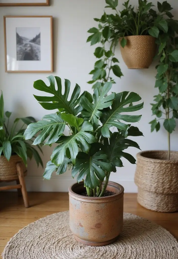 30 Monstera Plant Aesthetic Ideas for Modern Homes 24 30 Monstera Plant Aesthetic Ideas for Modern Homes - 24. Monstera and Farmhouse Charm