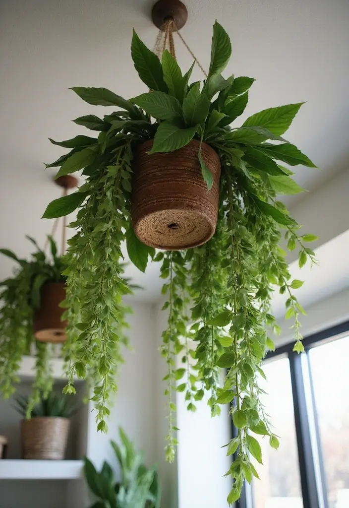 30 Mother-in-Law’s Tongue Plant Styling Ideas 2 30 Mother-in-Law’s Tongue Plant Styling Ideas - 2. Hanging Plant Wonders