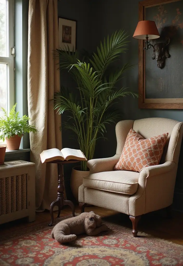 30 Mother-in-Law’s Tongue Plant Styling Ideas 21 30 Mother-in-Law’s Tongue Plant Styling Ideas - 21. Cozy Nook