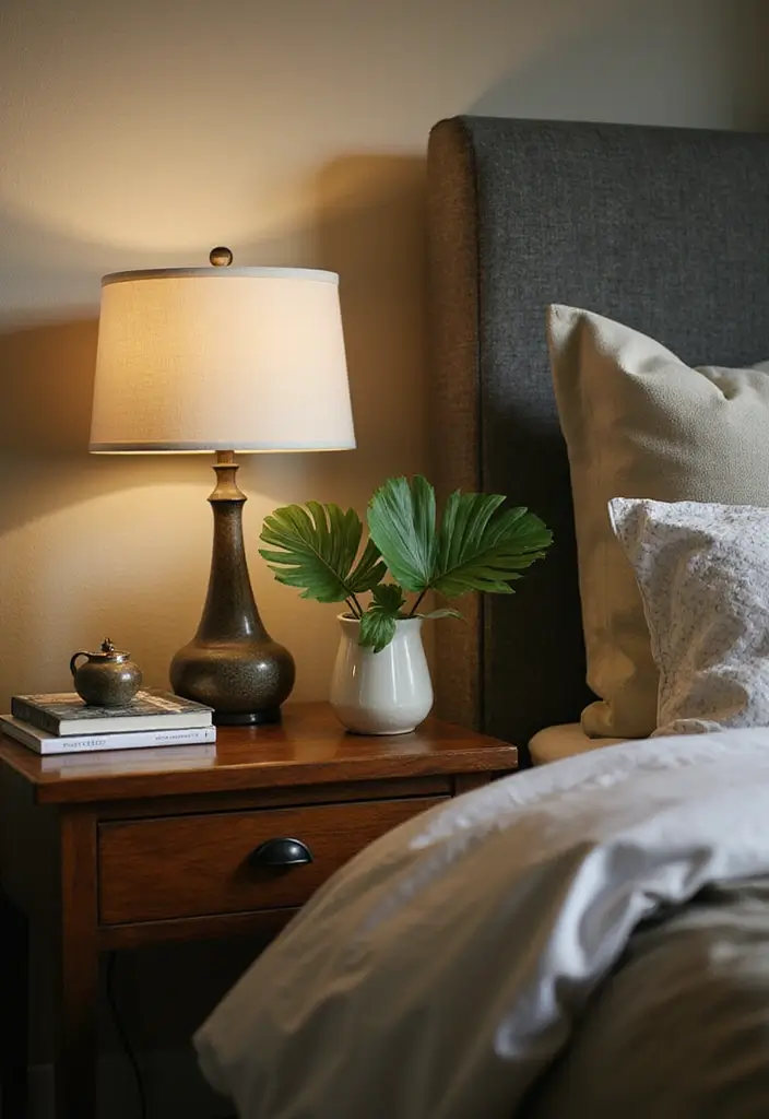 30 Mother-in-Law’s Tongue Plant Styling Ideas 24 30 Mother-in-Law’s Tongue Plant Styling Ideas - 24. Nightstand Beauty