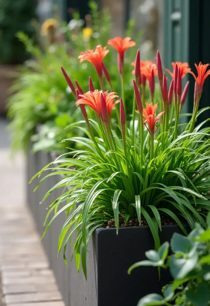 30 Mother-in-Law’s Tongue Plant Styling Ideas 27 30 Mother-in-Law’s Tongue Plant Styling Ideas - 27. Colorful Borders