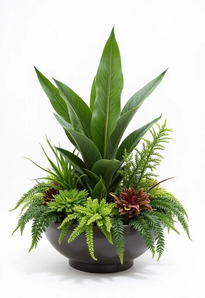30 Mother-in-Law’s Tongue Plant Styling Ideas 7 30 Mother-in-Law’s Tongue Plant Styling Ideas - 7. Layered Planting
