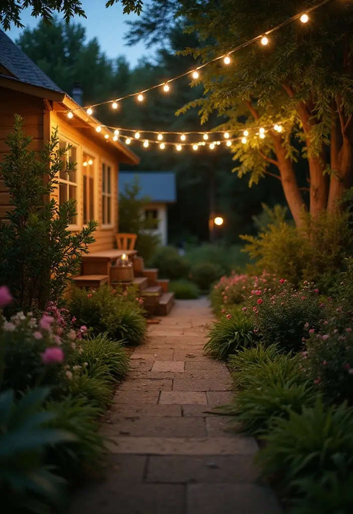 30 Outdoor Plant Decor Ideas to Refresh Your Garden 10 30 Outdoor Plant Decor Ideas to Refresh Your Garden - 10. Fairy Lights: Magical Ambiance