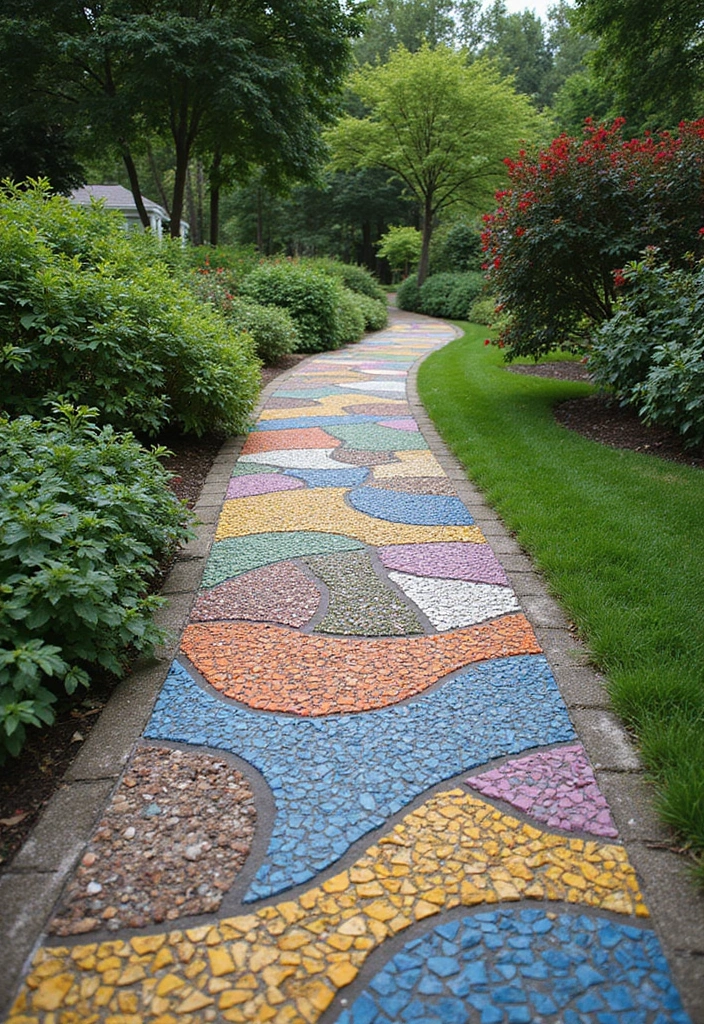 30 Outdoor Plant Decor Ideas to Refresh Your Garden 20 30 Outdoor Plant Decor Ideas to Refresh Your Garden - 20. Mosaic Pathways: Artistic Approach