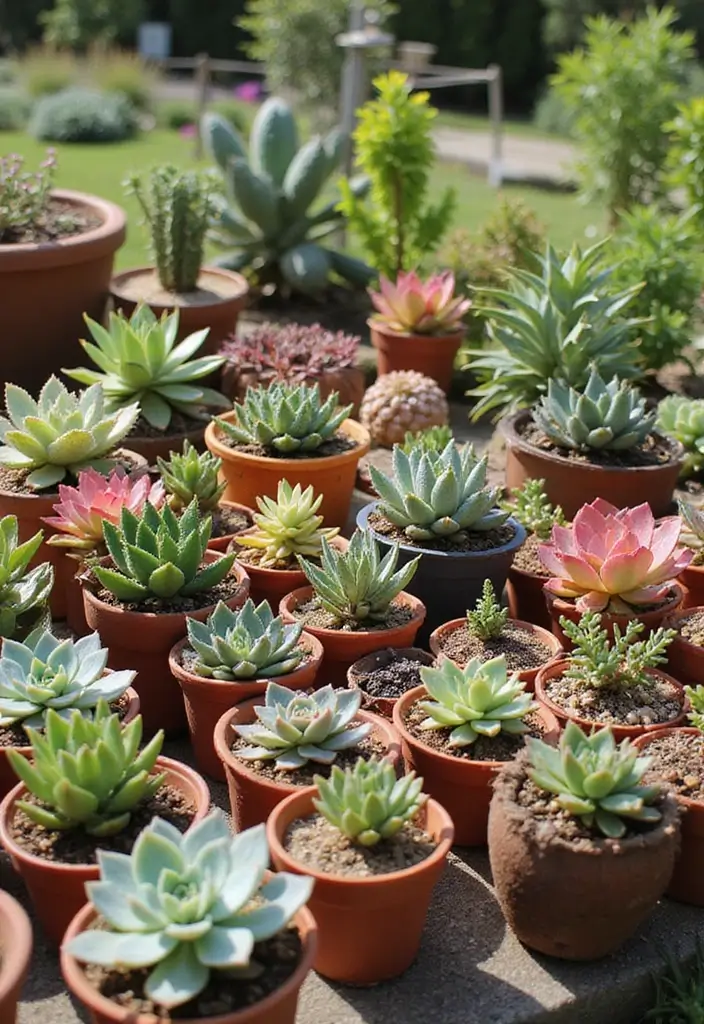 30 Outdoor Plant Decor Ideas to Refresh Your Garden 21 30 Outdoor Plant Decor Ideas to Refresh Your Garden - 21. Succulent Displays: Low Maintenance Wonders