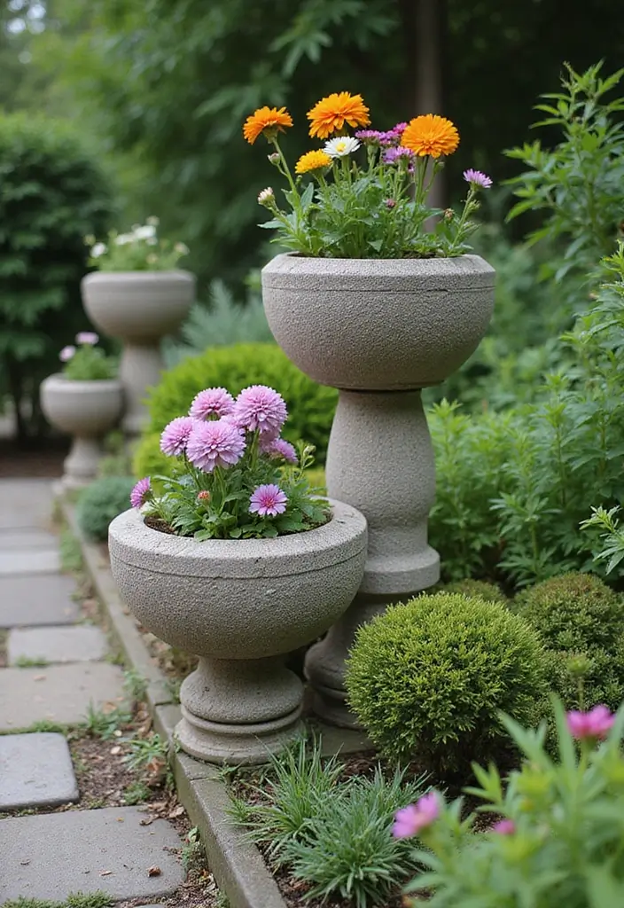 30 Outdoor Plant Stand Ideas That Elevate Your Garden 19 30 Outdoor Plant Stand Ideas That Elevate Your Garden - 19. Stacked Stone Planters