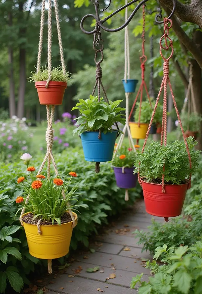 30 Outdoor Plant Stand Ideas That Elevate Your Garden 5 30 Outdoor Plant Stand Ideas That Elevate Your Garden - 5. Hanging Plant Stands
