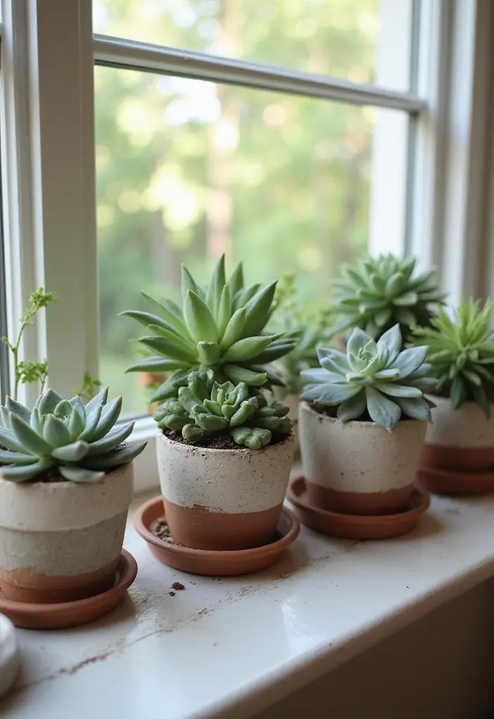 30 Painted Plant Pot Ideas to Brighten Any Space 30 30 Painted Plant Pot Ideas to Brighten Any Space - 30. Seasonal Succulent Displays