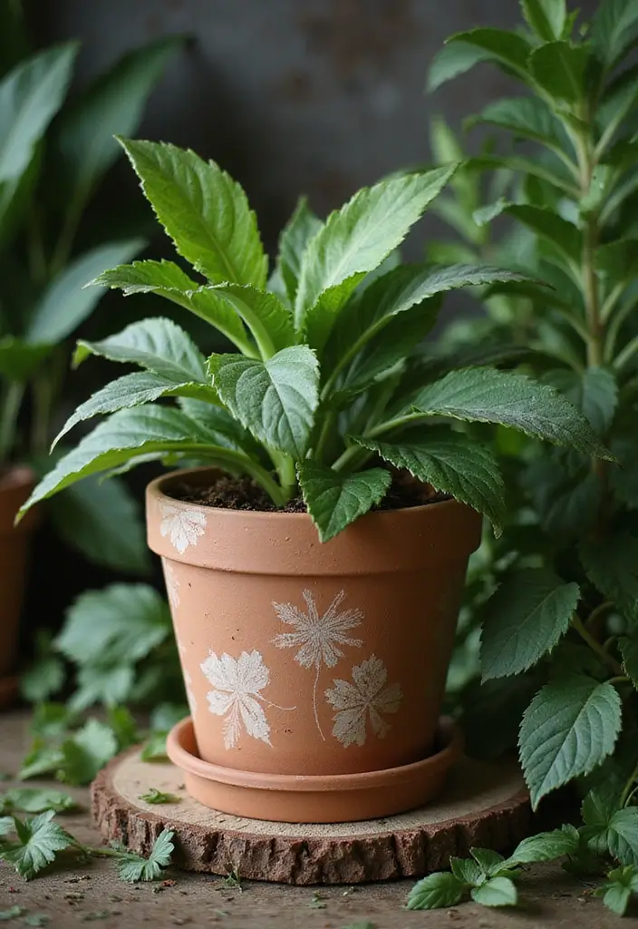 30 Painted Plant Pot Ideas to Brighten Any Space 4 30 Painted Plant Pot Ideas to Brighten Any Space - 4. Nature-Inspired Designs