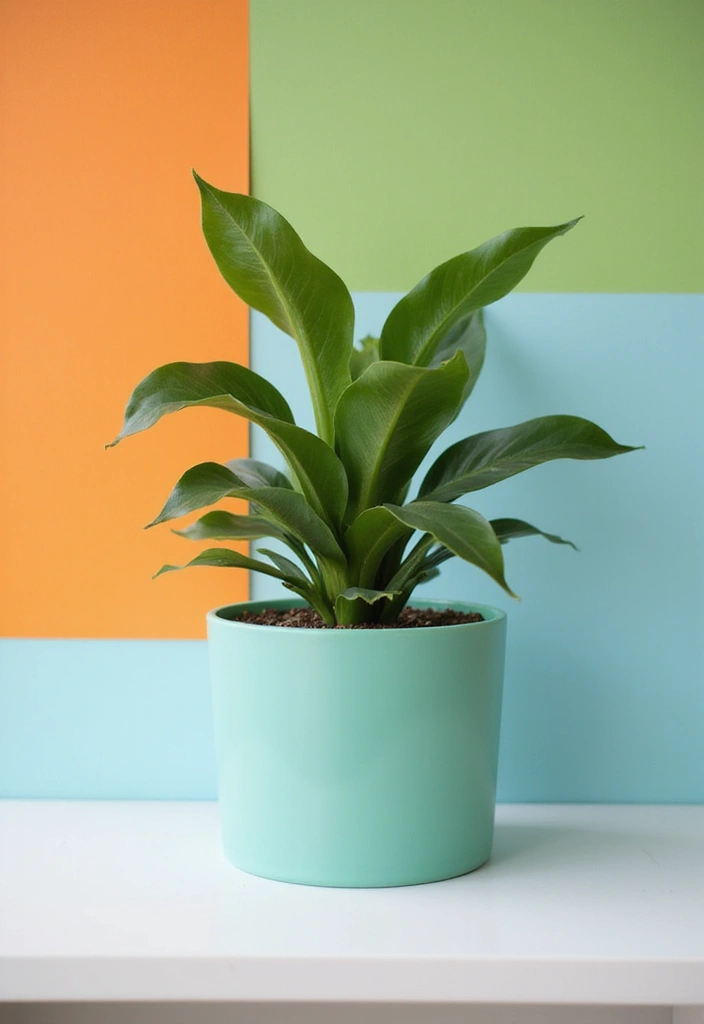 30 Painted Plant Pot Ideas to Brighten Any Space 9 30 Painted Plant Pot Ideas to Brighten Any Space - 9. Bright Bold Blocks