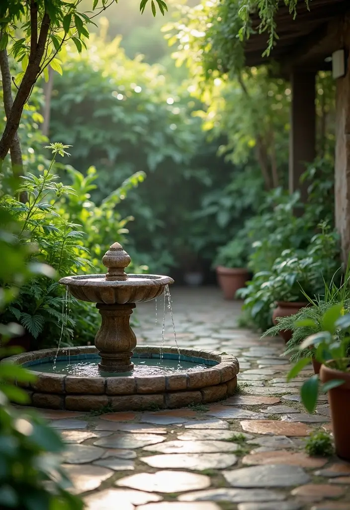 30 Patio Plant Ideas to Transform Your Outdoor Space 15 30 Patio Plant Ideas to Transform Your Outdoor Space - 15. Water Features