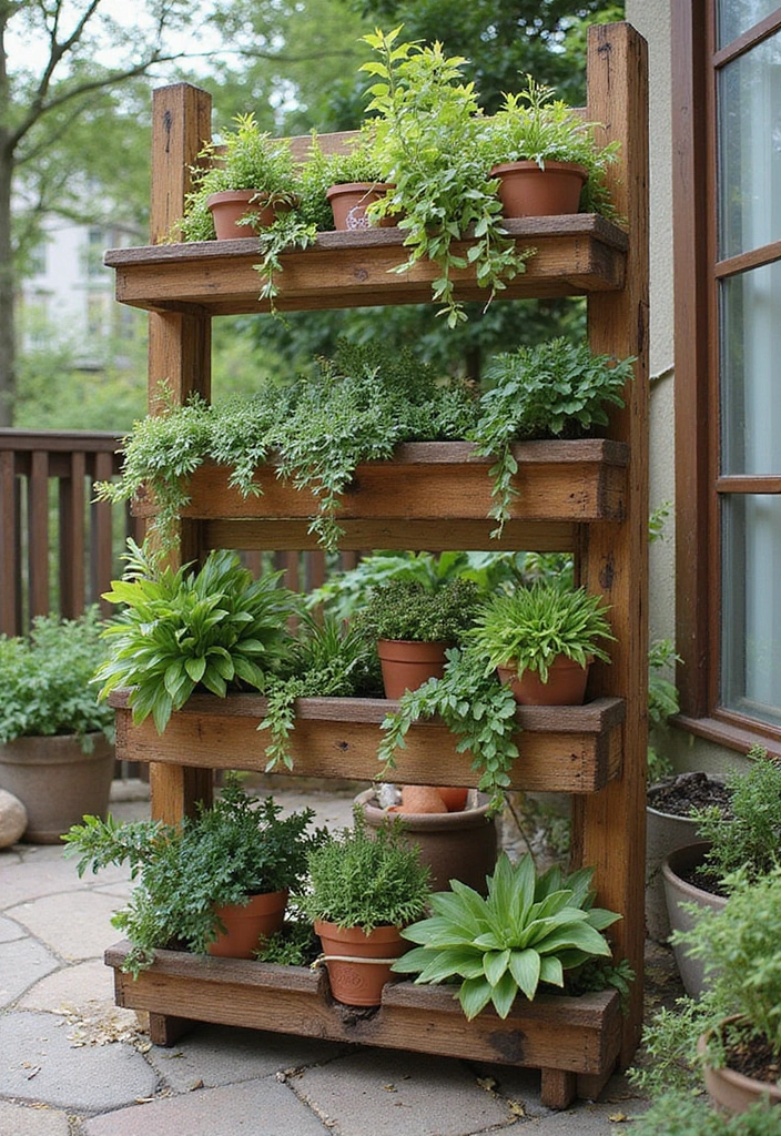 30 Patio Plant Wall Designs for Stylish Outdoor Living 11 30 Patio Plant Wall Designs for Stylish Outdoor Living - 11. DIY Vertical Garden Frame