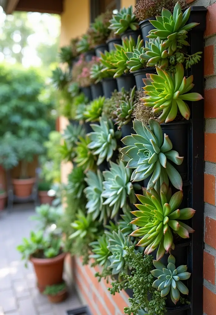 30 Patio Plant Wall Designs for Stylish Outdoor Living 20 30 Patio Plant Wall Designs for Stylish Outdoor Living - 20. Vertical Succulent Garden