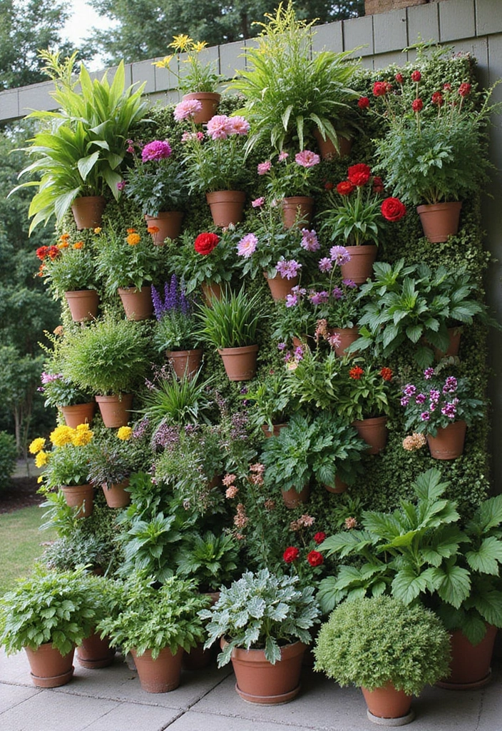 30 Patio Plant Wall Designs for Stylish Outdoor Living 23 30 Patio Plant Wall Designs for Stylish Outdoor Living - 23. Seasonal Plant Wall
