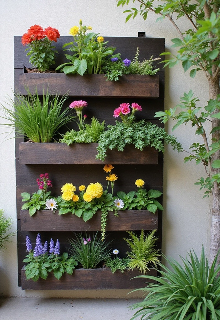 30 Patio Plant Wall Designs for Stylish Outdoor Living 6 30 Patio Plant Wall Designs for Stylish Outdoor Living - 6. Vertical Wall Planters