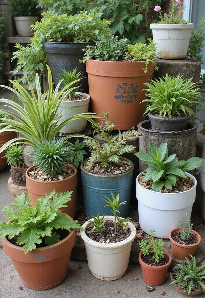 30 Patio Plant Wall Designs for Stylish Outdoor Living 9 30 Patio Plant Wall Designs for Stylish Outdoor Living - 9. Recycled Container Garden